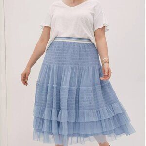 Maeve Tulle Midi Skirt 2X Plus Size